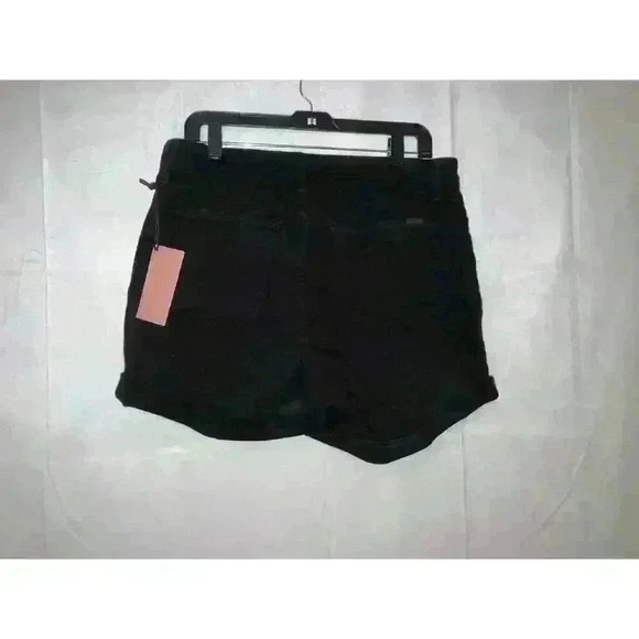 JEN7 by 7 For All Mankind Black Roll Cuff Denim Shorts Women's Size 10 - Picture 5 of 8